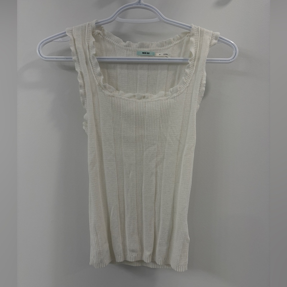 Kimchi Blue White Knit Tank Top - XS